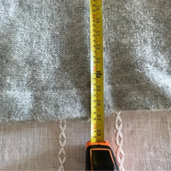 Effortless Cape-Style LUXE Knit Sweater Petite Fit, Heather Gray Soft & Cozy - Picture 12 of 12